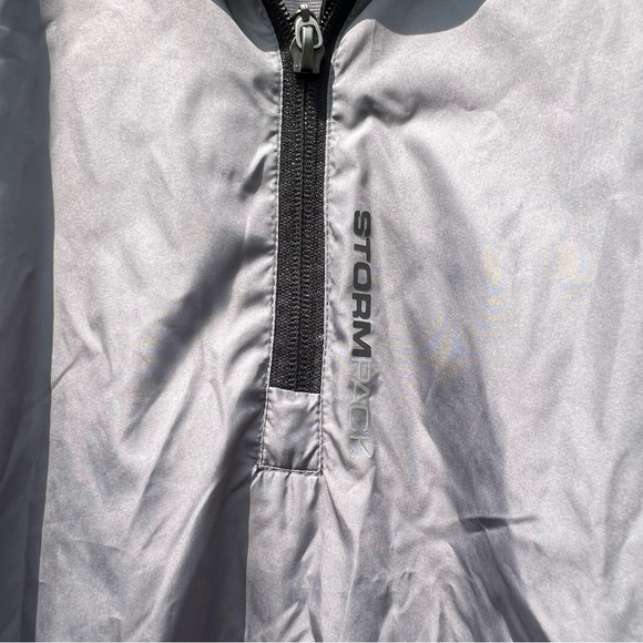 STORMPACK AUR Mens 1/4 Zip Pullover Jacket Water Repellent Windbreaker Gray XL - Picture 8 of 10